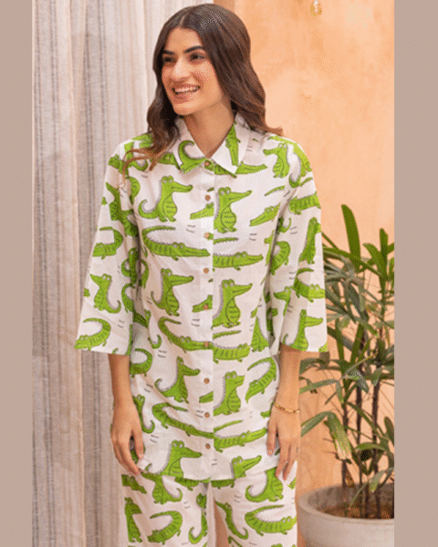 Soft Cotton Shirt & Pyjama Set - Image 2