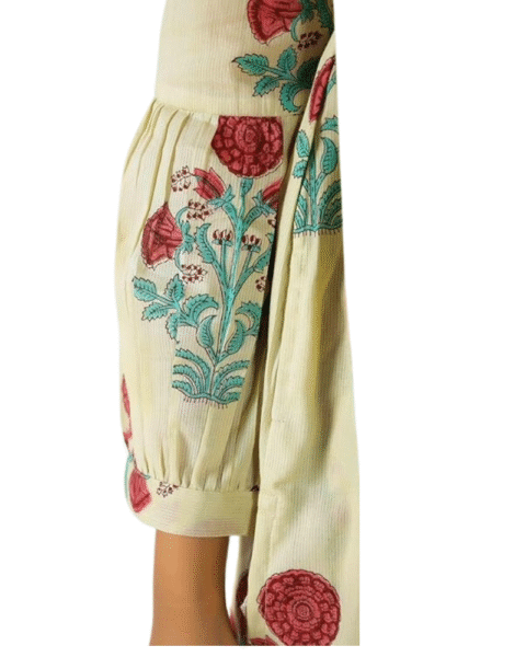 Hand Block Printed Floral Co-ord Set - Image 2