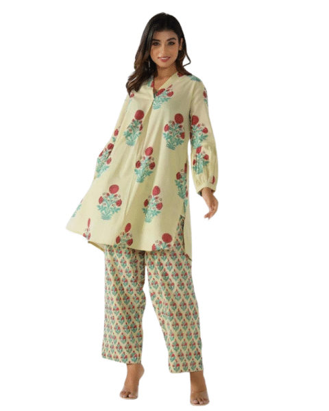 Hand Block Printed Floral Co-ord Set