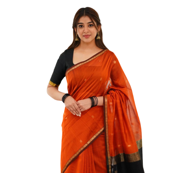 Orange Silk Saree